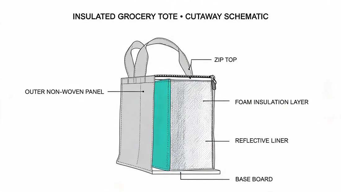 Insulated Grocery Bags for Retail and Delivery Programs